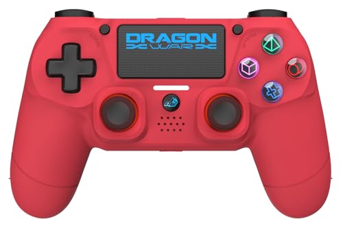 Dragon War Dragonwar - Manette sans fil Shock 4 Rouge pour PS4, PC et Mobil von Dragonwar