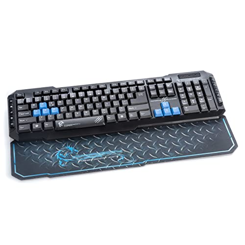 Dragonwar Desert Eagle Halbautomatische Pro Gaming-Tastatur QWERTY mit 10 programmierbaren Tasten QWERTY - Schwarz von Dragonwar