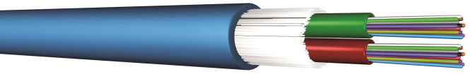 LWL Universalkabel U-DQ(ZN)BH 24G50 2x12 G50/125 3,0kN blau OM2 von Draka Comteq Germany