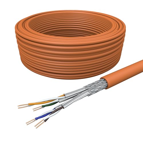 Draka Netzwerkkabel Verlegekabel LAN Kabel 50m Cat 7 S/FTP PiMF LSZH Halogenfrei AWG 23/1 Installationskabel Datenkabel PoE 100% Kupfer UC900 HS23 GHMT PVP Made in EU 10Gbit/s Orange Draka Netzwerkkabel Verlegekabel LAN Kabel 50m Cat 7 S/FTP PiMF LSZH Halogenfrei AWG 23/1 Installationskabel Datenkabel PoE 100% Kupfer UC900 HS23 GHMT PVP Made in EU 10Gbit/s Orange von Draka