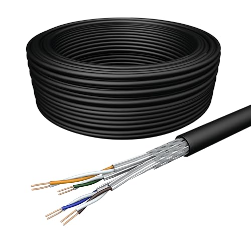Draka Netzwerkkabel Verlegekabel Erdkabel 100m Cat 7 S/FTP PiMF PE AWG 23/1 Optimiert für den Außenbereich Datenkabel PoE 100% Kupfer UC900 SS23 PE GHMT PVP Zertifiziert Made in EU Draka Netzwerkkabel Verlegekabel Erdkabel 100m Cat 7 S/FTP PiMF PE AWG 23/1 Optimiert für den Außenbereich Datenkabel PoE 100% Kupfer UC900 SS23 PE GHMT PVP Zertifiziert Made in EU von Draka