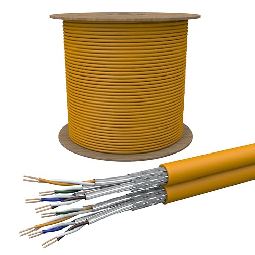 Draka Netzwerkkabel Verlegekabel LAN 500m Trommel Duplex Cat 7 A S/FTP PiMF LSZH Halogenfrei AWG 22/1 Installationskabel Datenkabel PoE 100% Kupfer UC1500 HS22 GHMT PVP Zertifiziert Made in EU von Draka