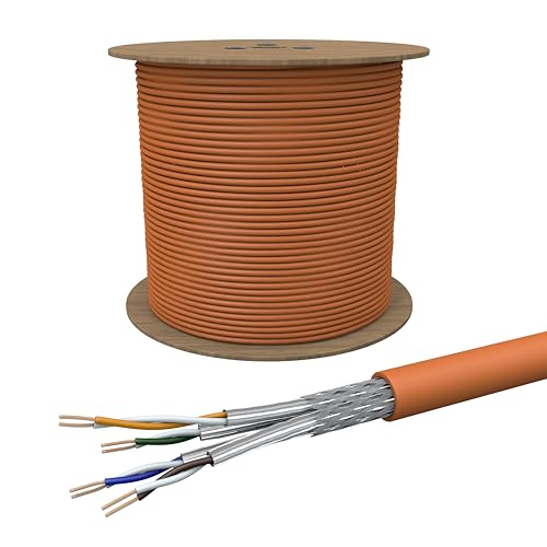 Draka Netzwerkkabel Verlegekabel LAN Kabel 500m Trommel Cat 7 S/FTP PiMF LSZH Halogenfrei AWG 23/1 Installationskabel Datenkabel PoE 100% Kupfer UC900 SS23 GHMT PVP Zertifiziert Made in EU 10Gbit/s von Draka