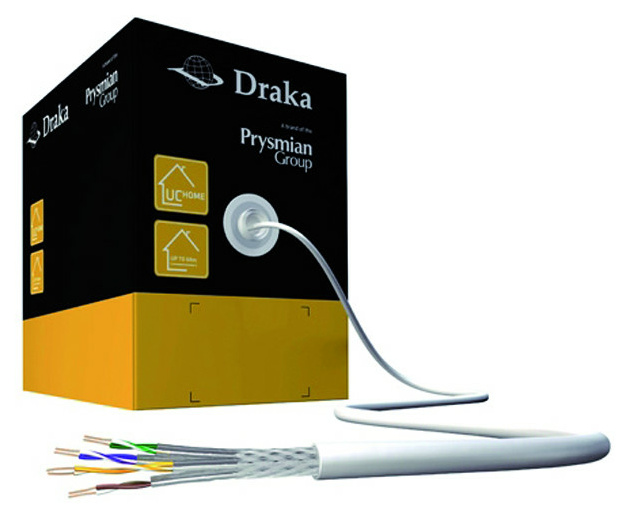 Draka UCHOME Cat.7 SS26 S/FTP 4P LSHF WEISS (350m) von Draka