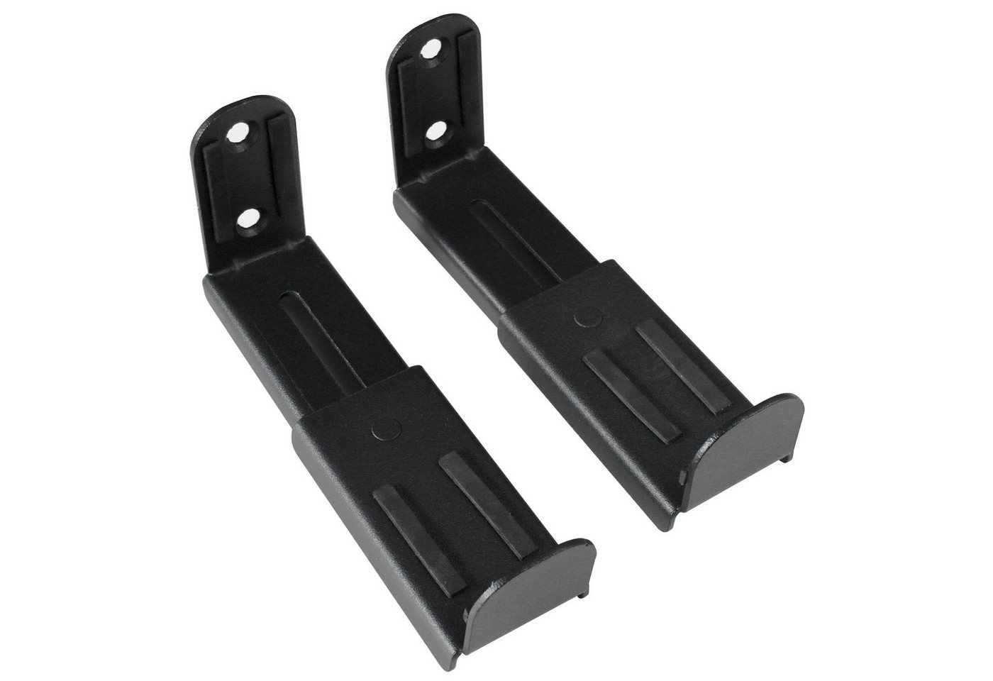 Drall Instruments BH6B Lautsprecher-Wandhalterung, (2-tlg., 9,2-15,4 cm ausziehbar, bis 5 kg, für Montage unter/über TV) von Drall Instruments