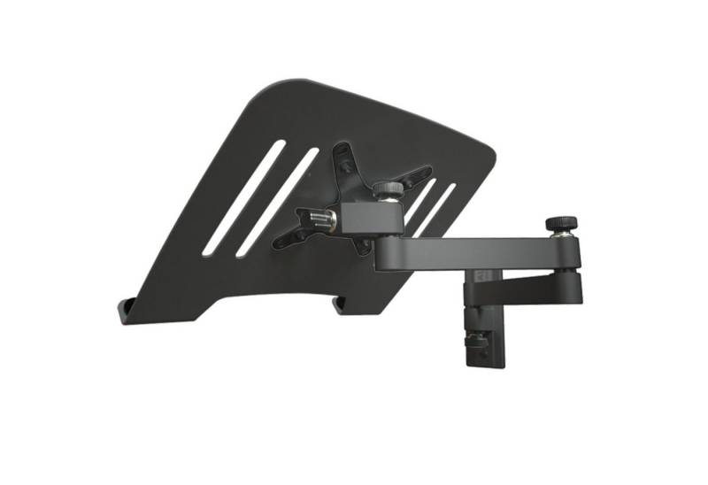 Drall Instruments L52B-IP3B Laptop-Ständer, (2-tlg., Laptop Wandhalterung Halterung schwarz mit Notebook Ablage schwarz) von Drall Instruments