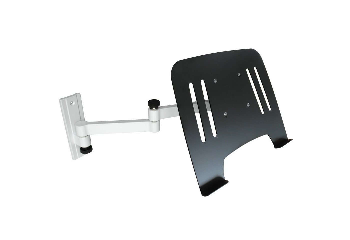 Drall Instruments L52W-IP3BK TV-Wandhalterung, (2-tlg., Laptop Wandhalterung Halterung weiß mit Notebook Adapterplatte schwarz) von Drall Instruments