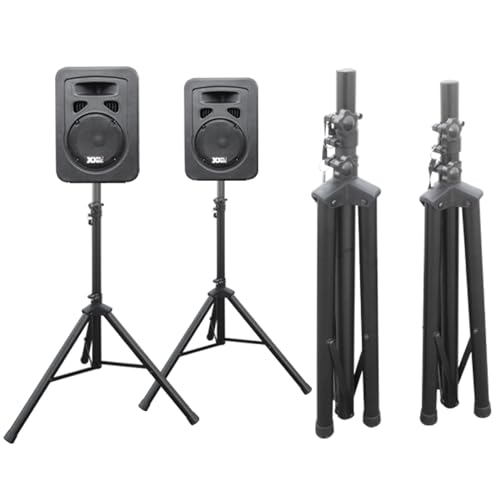 2 Stück Lautsprecher Boxen Ständer - für DJ PA Hi-Fi Disco Event Proberaum Stage - Dreibein Hochstativ höhenverstellbar Modell: BS3x2 von Drall
