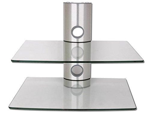 Drall Multimedia Wandregal Glasablage für DVD Bluray Player Spielkonsolen Hi-FI Receiver Wandhalterung Silber/Glas Modell: GL11CS Drall Multimedia Wandregal Glasablage für DVD Bluray Player Spielkonsolen Hi-FI Receiver Wandhalterung Silber/Glas Modell: GL11CS von Drall