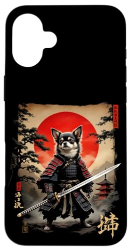 Dramatischer Samurai Hund Hülle für iPhone 16 Plus von Dramatischer Samurai Hund Designs