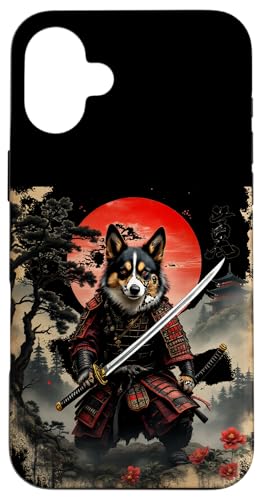 Dramatischer Samurai Hund Hülle für iPhone 16 Plus Dramatischer Samurai Hund Hülle für iPhone 16 Plus von Dramatischer Samurai Hund Designs