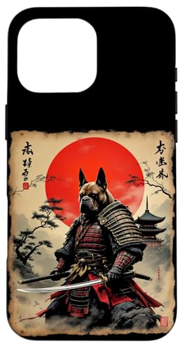 Dramatischer Samurai Hund Hülle für iPhone 16 Pro Max von Dramatischer Samurai Hund Designs