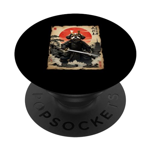 Dramatischer Samurai-Hund PopSockets Klebender PopGrip von Dramatischer Samurai-Hund Designs