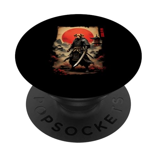 薩瑜 狗勇 Dramatischer Samurai-Hund PopSockets Klebender PopGrip von Dramatischer Samurai-Hund Designs