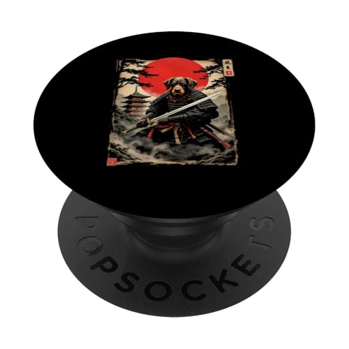 龍拳 Dramatischer Samurai-Hund PopSockets Klebender PopGrip von Dramatischer Samurai-Hund Designs