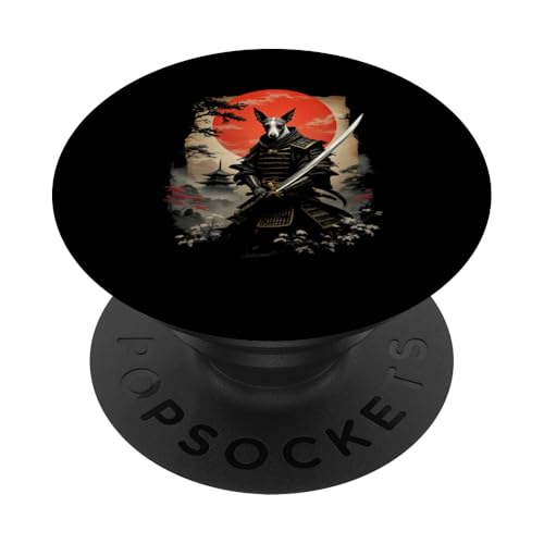 Dramatischer Samurai Hund PopSockets Klebender PopGrip von Dramatischer Samurai Hund Designs