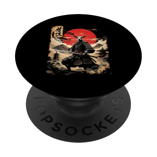 Dramatischer Samurai Hund PopSockets Klebender PopGrip von Dramatischer Samurai Hund Designs