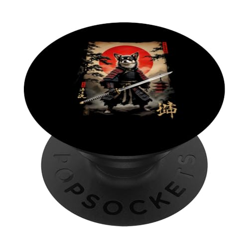 Dramatischer Samurai Hund PopSockets Klebender PopGrip Dramatischer Samurai Hund PopSockets Klebender PopGrip von Dramatischer Samurai Hund Designs