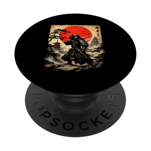 Dramatischer Samurai-Hund PopSockets Klebender PopGrip Dramatischer Samurai-Hund PopSockets Klebender PopGrip von Dramatischer Samurai-Hund Designs