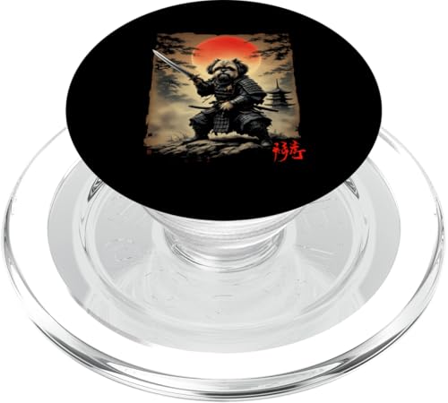 Dramatischer Samurai-Hund PopSockets PopGrip für MagSafe von Dramatischer Samurai-Hund Designs