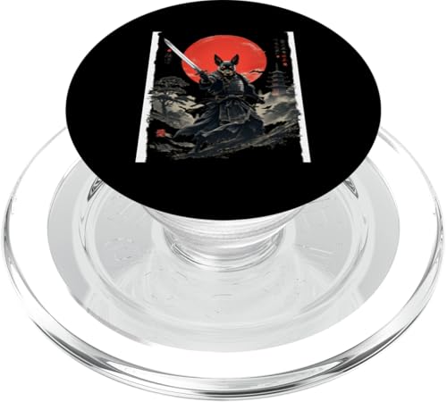 Dramatischer Samurai Hund PopSockets PopGrip für MagSafe von Dramatischer Samurai Hund Designs