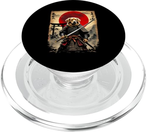 Dramatischer Samurai Hund PopSockets PopGrip für MagSafe von Dramatischer Samurai Hund Designs