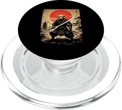 Dramatischer Samurai-Hund PopSockets PopGrip für MagSafe von Dramatischer Samurai-Hund Designs