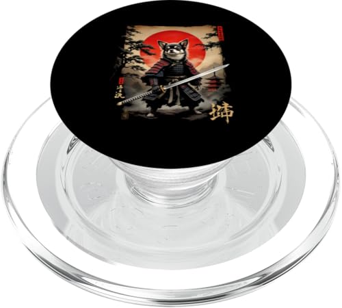 Dramatischer Samurai Hund PopSockets PopGrip für MagSafe von Dramatischer Samurai Hund Designs
