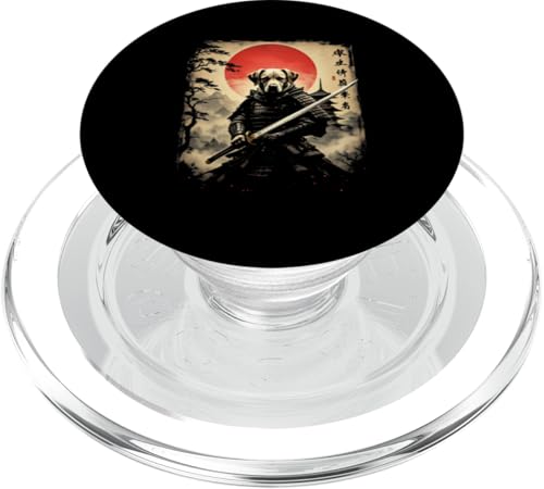Dramatischer Samurai Hund PopSockets PopGrip für MagSafe von Dramatischer Samurai Hund Designs