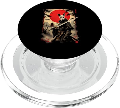 Dramatischer Samurai Hund PopSockets PopGrip für MagSafe von Dramatischer Samurai Hund Designs