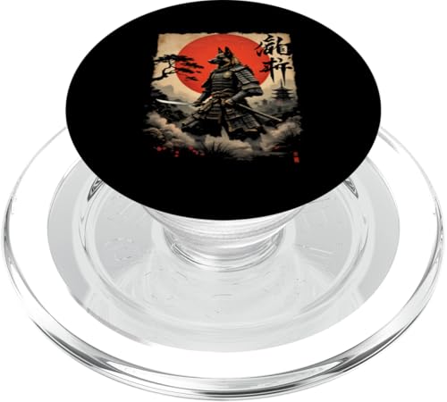 Dramatischer Samurai Hund PopSockets PopGrip für MagSafe von Dramatischer Samurai Hund Designs