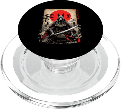 Dramatischer Samurai Hund PopSockets PopGrip für MagSafe von Dramatischer Samurai Hund Designs