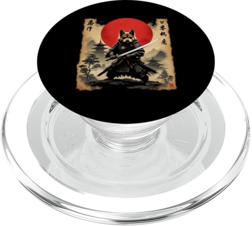 Dramatischer Samurai-Hund PopSockets PopGrip für MagSafe von Dramatischer Samurai-Hund Designs