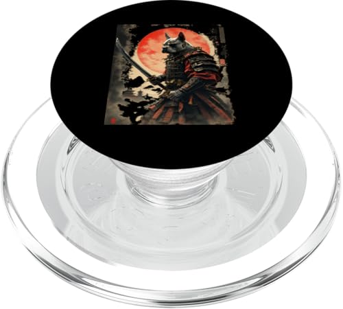 Dramatischer Samurai-Hund PopSockets PopGrip für MagSafe von Dramatischer Samurai-Hund Designs