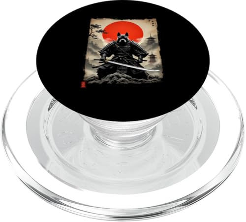 来来 Dramatischer Samurai-Hund PopSockets PopGrip für MagSafe von Dramatischer Samurai-Hund Designs