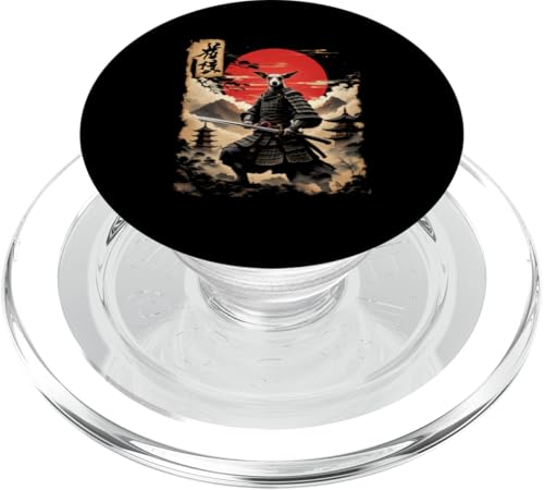Dramatischer Samurai Hund PopSockets PopGrip für MagSafe von Dramatischer Samurai Hund Designs