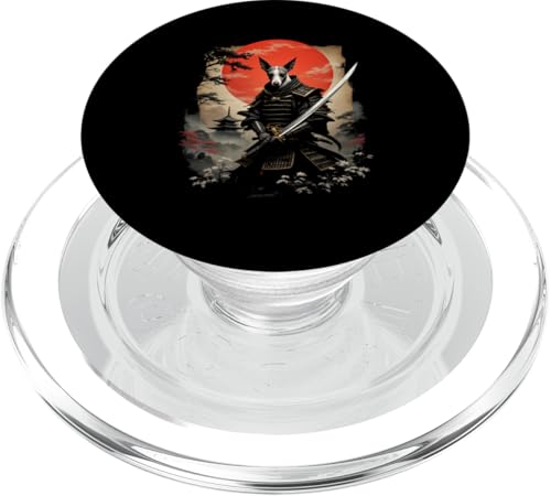 Dramatischer Samurai Hund PopSockets PopGrip für MagSafe von Dramatischer Samurai Hund Designs