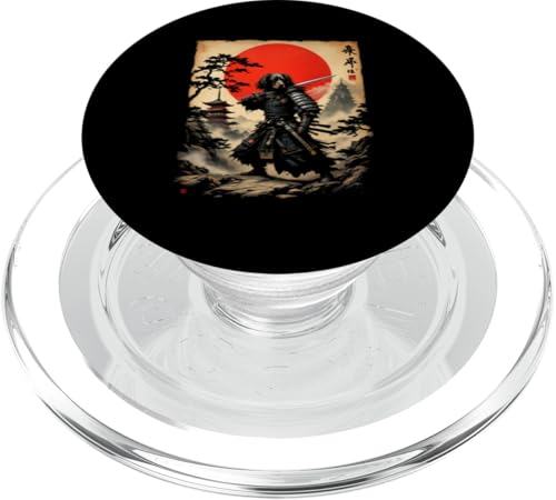 Dramatischer Samurai-Hund PopSockets PopGrip für MagSafe von Dramatischer Samurai-Hund Designs