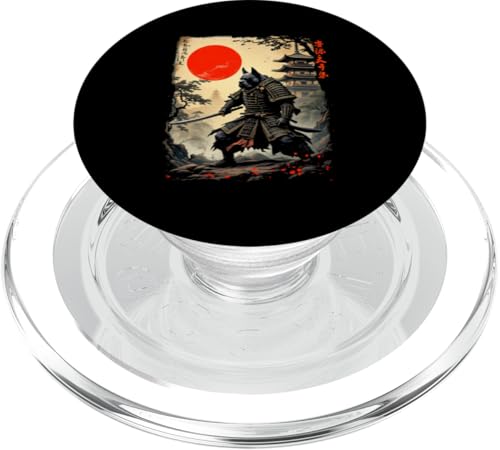 Dramatischer Samurai Hund PopSockets PopGrip für MagSafe von Dramatischer Samurai Hund Designs