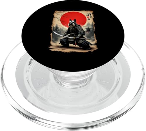 Dramatischer Samurai-Hund PopSockets PopGrip für MagSafe von Dramatischer Samurai-Hund Designs