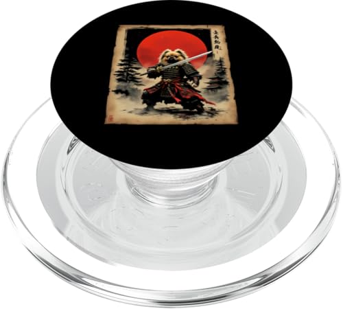 立本精進 Dramatischer Samurai Hund PopSockets PopGrip für MagSafe von Dramatischer Samurai Hund Designs