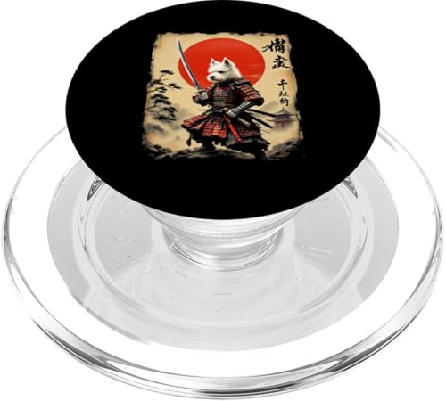 Dramatischer Samurai Hund PopSockets PopGrip für MagSafe von Dramatischer Samurai Hund Designs