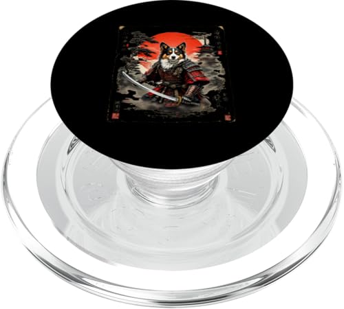 Dramatischer Samurai-Hund PopSockets PopGrip für MagSafe von Dramatischer Samurai-Hund Designs