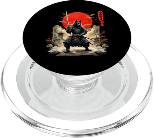 Dramatischer Samurai-Hund PopSockets PopGrip für MagSafe von Dramatischer Samurai-Hund Designs