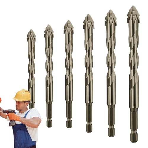 vierschneidiger exzenterbohrer-set,hochfeste Exzenterbohrer mit vier Schneiden und Sägezahnung Gezahnte Steinbohrer Gezahnter Bohrer-Set mit hoher Härte und a bgeschrägter Spitze | für Beton, Glas vierschneidiger exzenterbohrer-set,hochfeste Exzenterbohrer mit vier Schneiden und Sägezahnung Gezahnte Steinbohrer Gezahnter Bohrer-Set mit hoher Härte und a bgeschrägter Spitze | für Beton, Glas von Dranng