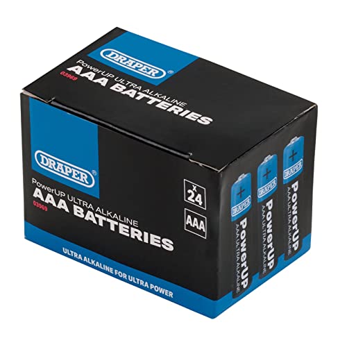 Draper 03969 PowerUP Ultra Alkaline AAA Batterien (24 Stück) von Draper
