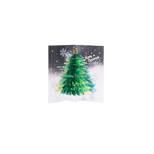 3D Pop Up Weihnachtskarten mit Umschlägen: Pop Up Christmas Tree lebkuchenhaus Xmas Weihnachtsschlitten und Rentie Weihnachtsmann Cards Weihnachtskarten Weihnachtsdeko Geschenk für Alle (Q) von Drawelry