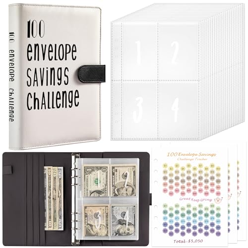 Budget Planner Deutsch Budget Planer Geld Organizer mit 100 Binder Taschen A5 Mulitfarbig Ringbuchordner für Finanzplaner Budget Sparen Mappe Cash Stuffing Startset Geburtstags Geschenk (Schwarz) von Drawelry