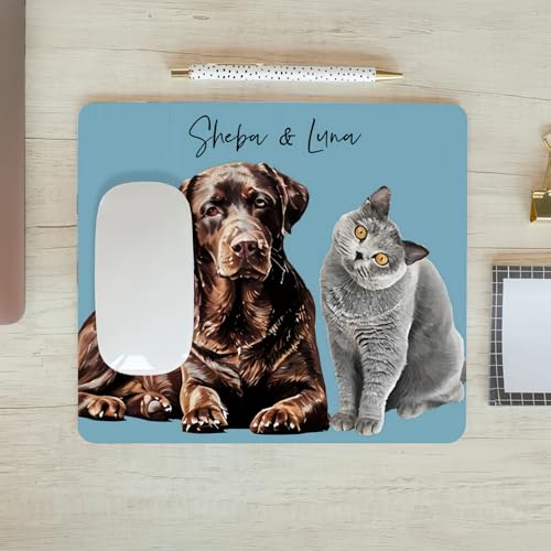 Drawelry Personalisierte Foto Mauspad mit Bild, Namen Text Bedruckt Rechteckig rutschfeste Zuhause Büro Gaming Mouse Pads Individuelle Fotogeschenke für Männer, Frauen, Familie, Freunde (A2) von Drawelry