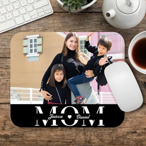 Drawelry Personalisierte Foto Mauspad mit Bild, Namen Text Bedruckt Rechteckig rutschfeste Zuhause Büro Gaming Mouse Pads Individuelle Fotogeschenke für Männer, Frauen, Familie, Freunde (A4) von Drawelry